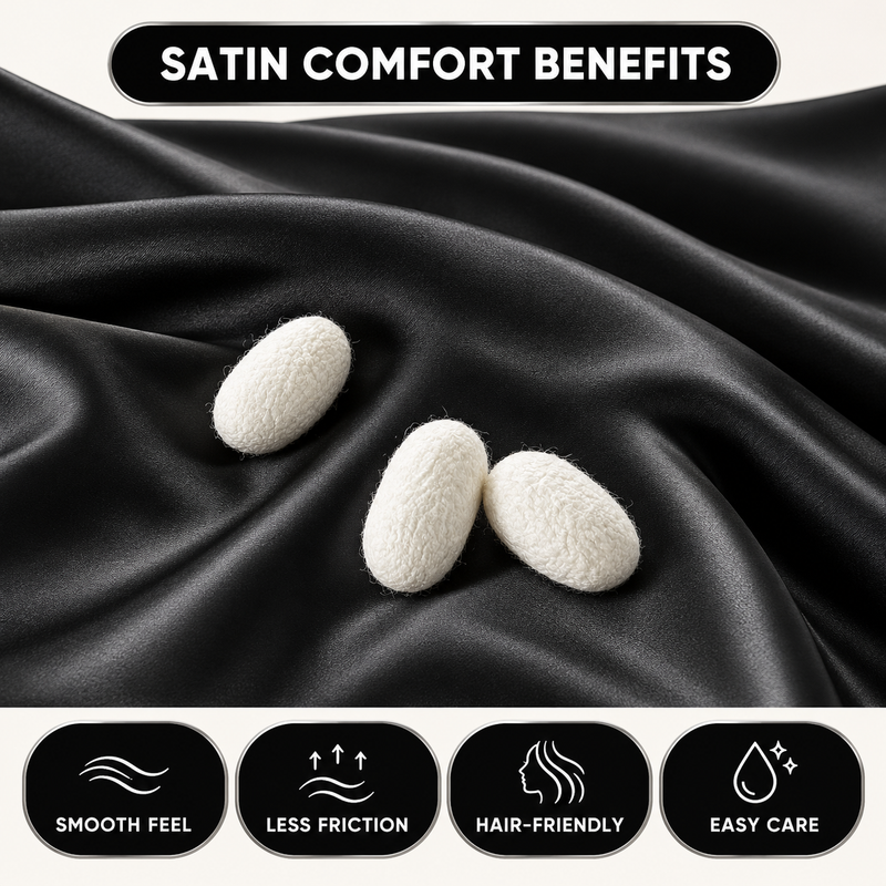 Body Pillowcase – Satin or Mulberry Silk, 20 x 54 in - 8