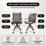 360° Swivel Hunting Chair with Adjustable Legs & Rifle Rest – Portable Tripod Seat - 8