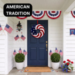 4TH OF JULY WREATH FOR FRONT DOOR – RED, WHITE & BLUE PATRIOTIC DÉCOR - 8