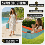 Portable Camping Hammock with Tree Straps – Lightweight Nylon Travel Hammock - 8
