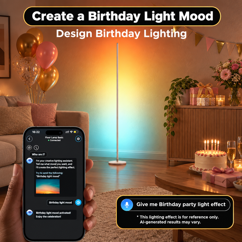 FLOOR LAMP – SMART RGBIC CORNER LAMP WITH MUSIC SYNC - 8