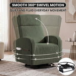 Swivel Accent Chair with Storage, 360 Degree Velvet Small Accent Chair, No Assembly Comfy Bedroom Chair for Living Room, Reading, Dressing Room - 8