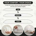Premium Bamboo and Memory Foam Pillow – Ergonomic, Adjustable & Hypoallergenic Sleep Support - 8 (add)