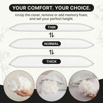 Premium Bamboo and Memory Foam Pillow – Ergonomic, Adjustable & Hypoallergenic Sleep Support - 8 (add)