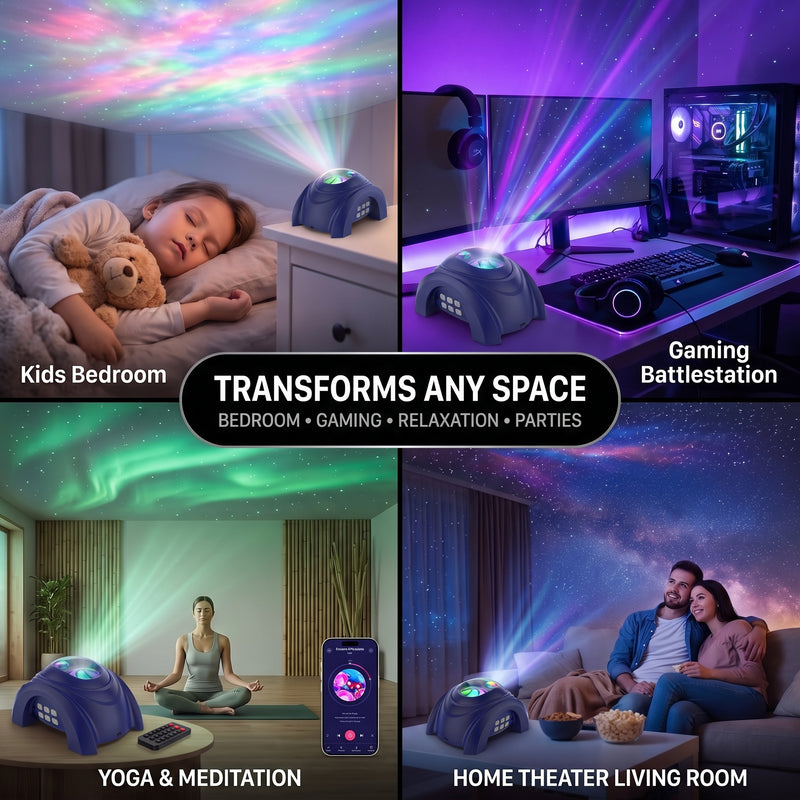 GALAXY PROJECTOR – WHITE NOISE, BLUETOOTH SPEAKER & REMOTE - 8
