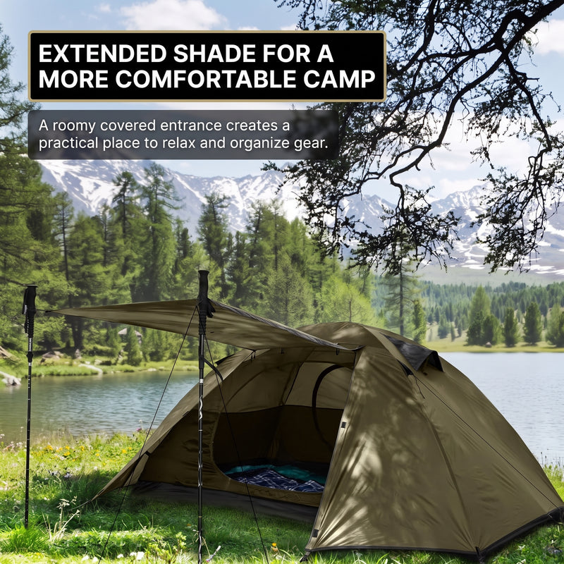 2-4 PERSON LIGHTWEIGHT BACKPACKING DOME CAMPING TENTS - 8