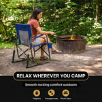 ROCKING CAMPING CHAIR – FOLD-FLAT CHAIR WITH CUP HOLDER - 8