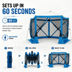 10x10 Pentagonal Pop-Up Gazebo – Screen Shelter with Optional Mesh Sidewalls | Portable Canopy for Backyard, Patio & Camping - 8
