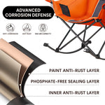 Oversized Folding Rocking Camping Chair with Padded Headrest - 8