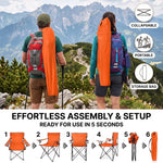2 Pack Folding Camping Chairs with Cup Holders & Carry Bags - 8