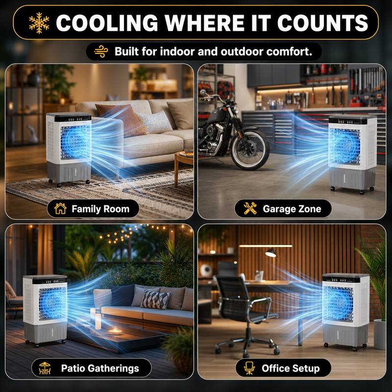 3-in-1 Evaporative Air Cooler Tower Fan with Remote Control - 8