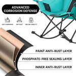 Oversized Folding Rocking Camping Chair with Padded Headrest - 8