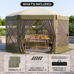Vevor 12x12 Pop-Up Screen Tent Gazebo – 6-Sided Mesh Shelter with Carry Bag (8–10 People) - 8