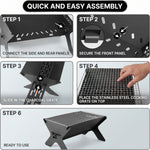 Portable Folding Charcoal Grill & Campfire Fire Pit - 8
