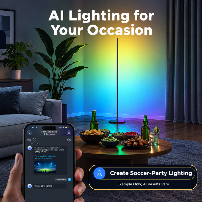 FLOOR LAMP – SMART RGBIC CORNER LAMP WITH MUSIC SYNC - 8