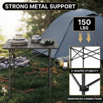 Aluminum Folding Camping Table – Portable Roll-Up with Carry Bag - 8