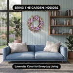 HYDRANGEA WREATH FOR FRONT DOOR – ARTIFICIAL FLORAL PORCH DÉCOR - 8