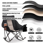 Oversized Folding Rocking Camping Chair with Padded Headrest - 8