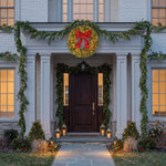 PRE-LIT CHRISTMAS WREATH – WARM LED DOOR DÉCOR - 8