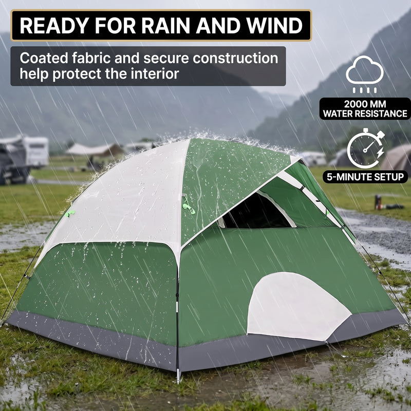 2-4 PERSON LIGHTWEIGHT BACKPACKING DOME CAMPING TENTS - 8