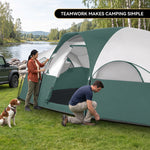 5–8 PERSON FAMILY DOME CAMPING TENT – WATERPROOF OUTDOOR TENT WITH RAINFLY & CARRY BAG - 8