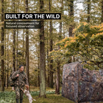 SucceBuy 270° & 360° See Through Pop Up Hunting Blind, 2-3 Person / 3-4 Person Ground Deer Blind with Carrying Bag, Portable Hunting Tent - 8