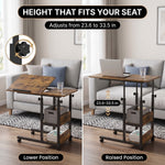 C-SHAPED END TABLE WITH CHARGING STATION – ADJUSTABLE HEIGHT - 8