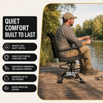 360° Swivel Hunting Chair with Adjustable Legs & Rifle Rest – Portable Tripod Seat - 8