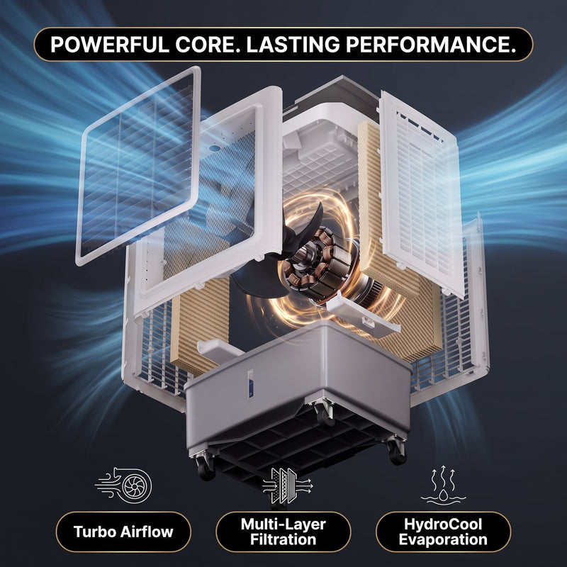 3-in-1 Evaporative Air Cooler Tower Fan with Remote Control - 8