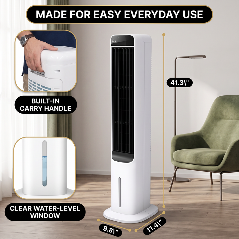 3-in-1 Evaporative Air Cooler Tower Fan with Remote Control - 8