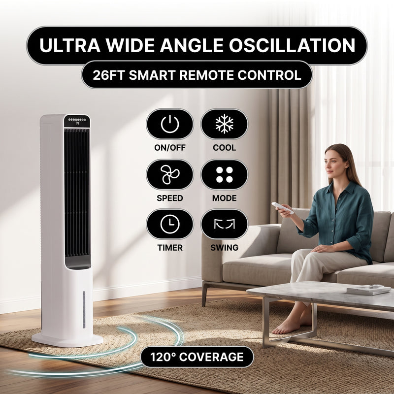 3-in-1 Evaporative Air Cooler Tower Fan with Remote Control - 8