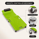 Low Profile Rolling Garage Creeper - Mechanic Creeper with Padded Headrest & Tool Trays, Under Car Roller for Automotive Repair, Rolling Car Creeper - 8