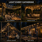 Outdoor Solar String Lights with Remote — Black, 37–108 ft - 8