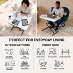 Foldable Table & Step Stool – Heavy-Duty, Portable, Adjustable Height, Indoor/Outdoor Use - 8