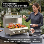 PORTABLE STAINLESS STEEL TABLETOP PROPANE GRILL – 2 & 3 BURNER OUTDOOR BBQ OPTIONS - 8