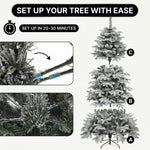 PRE LIT CHRISTMAS TREE – COLOR CHANGING LED LIGHTS WITH REMOTE CONTROL - 8