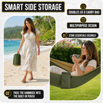 Portable Camping Hammock with Tree Straps – Lightweight Nylon Travel Hammock - 8