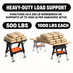 Portable Workbench & Folding Sawhorse – 2-in-1 Work Table - 8
