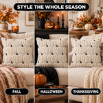 DECORATIVE PILLOW COVERS – 3D PUMPKIN SET OF 2 - 8