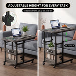 C-SHAPED END TABLE WITH CHARGING STATION – ADJUSTABLE HEIGHT - 8