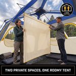 8–10 Person Instant Cabin Camping Tent with Room Divider - 8