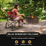 ROCKING CAMPING CHAIR – FOLD-FLAT CHAIR WITH CUP HOLDER - 8