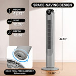 Tower Fan With Remote – 90° Oscillation, 36″ & 42″ - 8