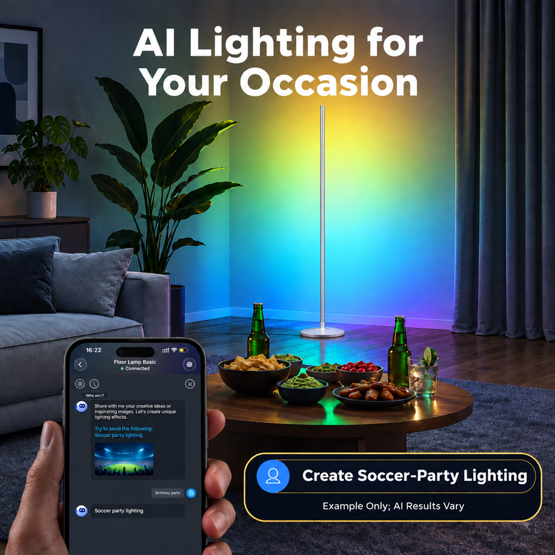 FLOOR LAMP – SMART RGBIC CORNER LAMP WITH MUSIC SYNC - 8