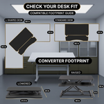 Standing Desk Converter, Height Adjustable Sit to Stand Desk Riser, Pneumatic & Electric Dual Monitor Laptop Workstation with Wide Keyboard Tray - 8