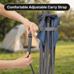 Tri-Lite Stool w/Back, Lightweight Portable Fishing Chair w/Cupholder and Carry Strap, Supports 225-Lb, Portable Outdoor Chair for the Hunting Blind, Camping, Travel, Hiking - 8