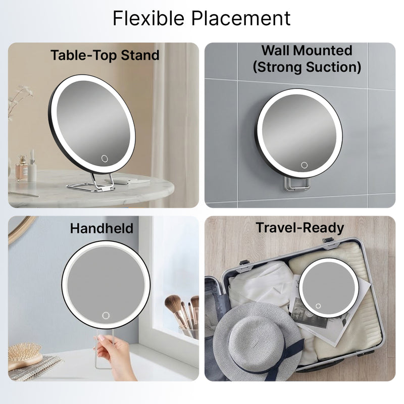 Lighted Magnifying Makeup Mirror – Rechargeable LED - 8