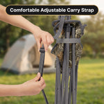 Tri-Lite Stool w/Back, Lightweight Portable Fishing Chair w/Cupholder and Carry Strap, Supports 225-Lb, Portable Outdoor Chair for the Hunting Blind, Camping, Travel, Hiking - 8