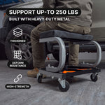 Rolling Mechanic Stool with Tool Tray - Creeper Seat with Wheels for Garage & Shop, Rolling Work Stool with Wheels for Mechanics, Auto Repair Workshop - 8