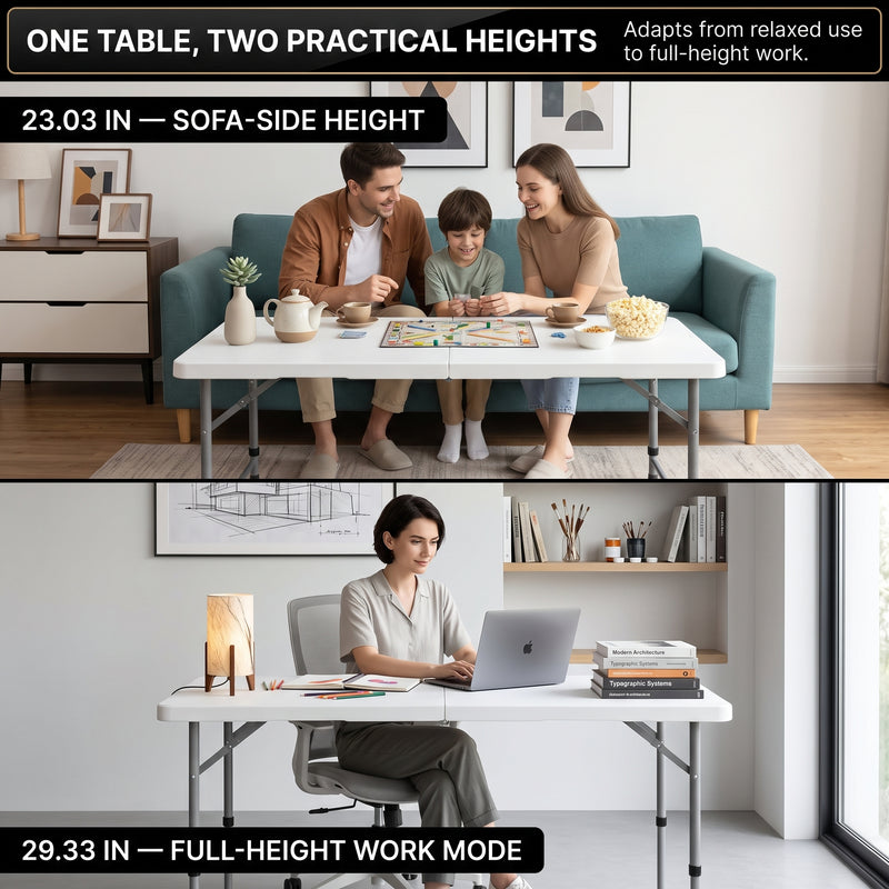 4 ft Adjustable Folding Camping Table - 8